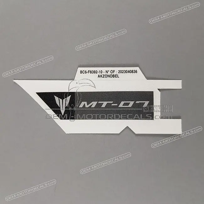 Autocollant Yamaha TRACER 700 flanc carénage droit OEM BC6F83921000