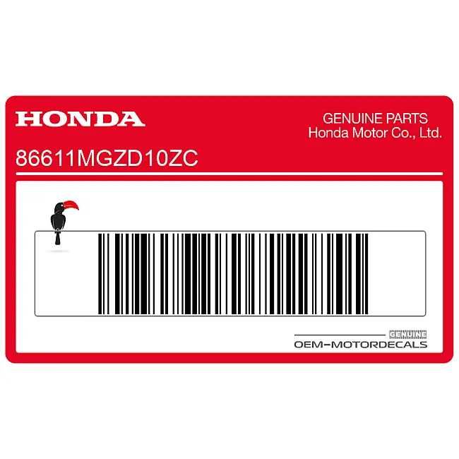 Honda CBR650F Vorderradkotflügel ABS Aufkleber Rechts OEM 86611MGZD10ZC