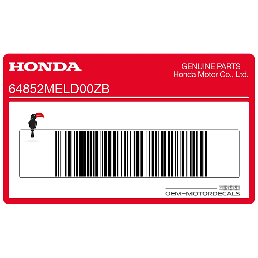 Honda CBR1000RR Fireblade Emblema Honda Wing Carenado Superior Lado Izquierdo OEM 64852MELD00ZB