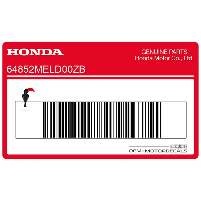 Honda CBR1000RR Fireblade Tête de fourche Emblème Honda Wing Côté Gauche OEM 64852MELD00ZB
