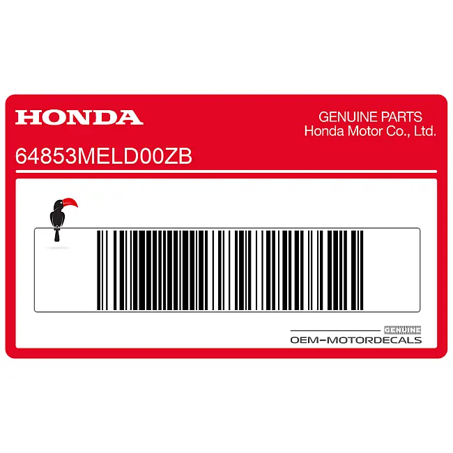 Honda CBR1000RR FIREBLADE Autocollant pour carénage supérieur Honda côté droit OEM 64853MELD00ZB
