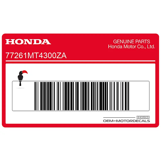 Honda VFR750 Achterkuip VFR sticker OEM 77261MT4300ZA