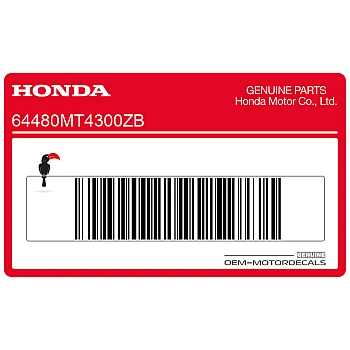 Adesivo pannello laterale, lato sinistro