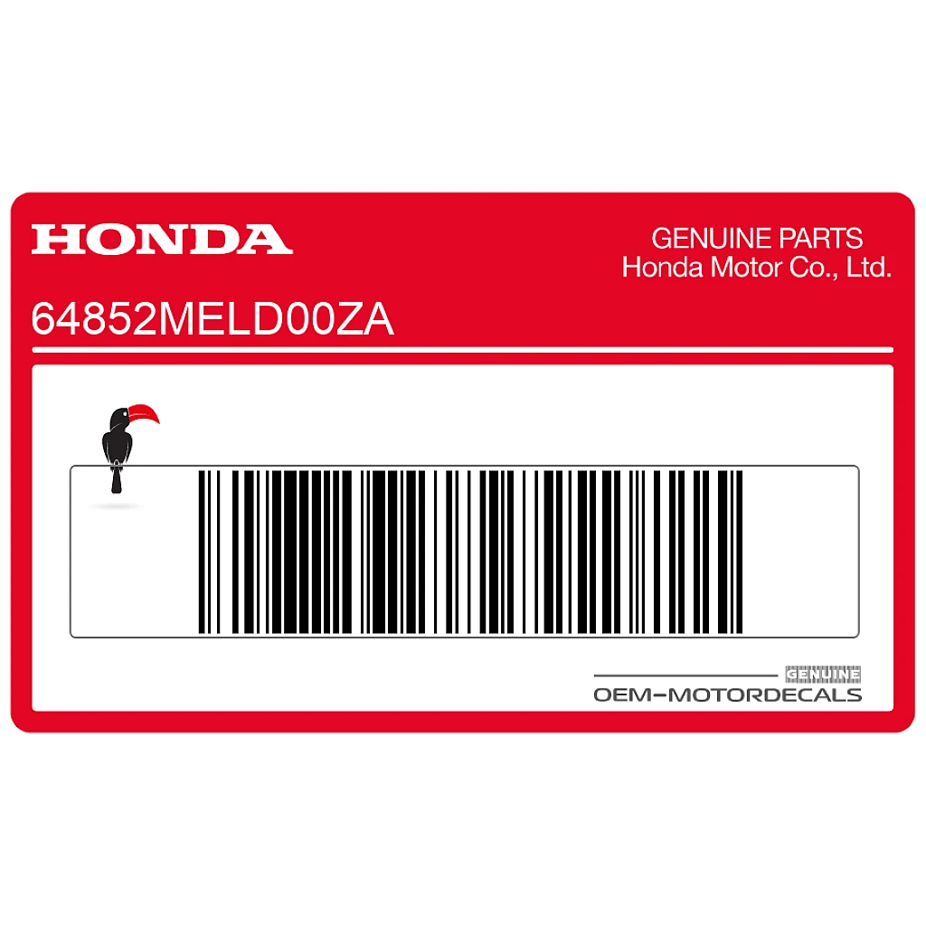 Honda CBR1000RR FIREBLADE Linke Seite obere Verkleidung Tank Emblem Grafik OEM 64852MELD00ZA