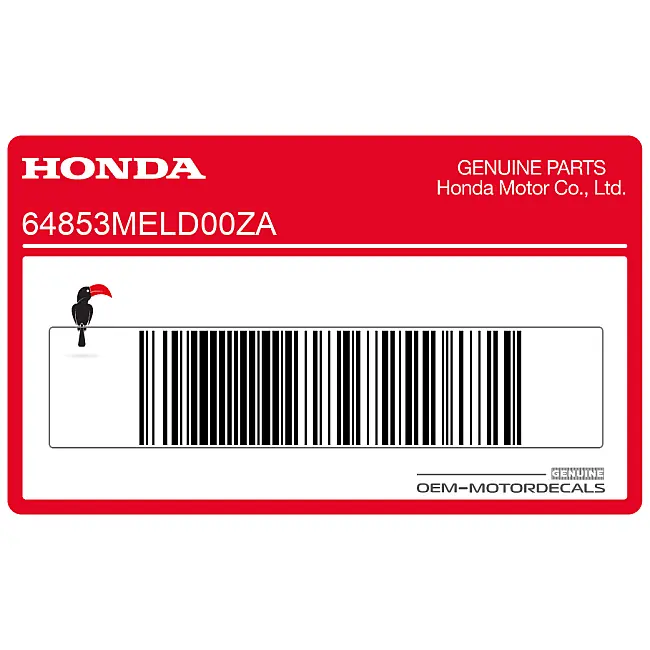 Autocollant de carénage supérieur droit Honda CBR1000RR Fireblade côté droit OEM 64853MELD00ZA