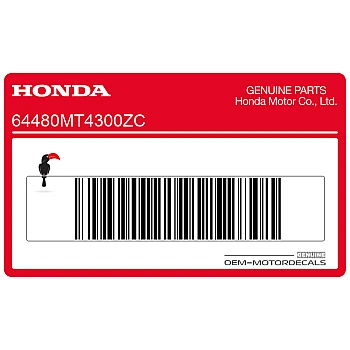 Zijpaneel sticker, linkerkant