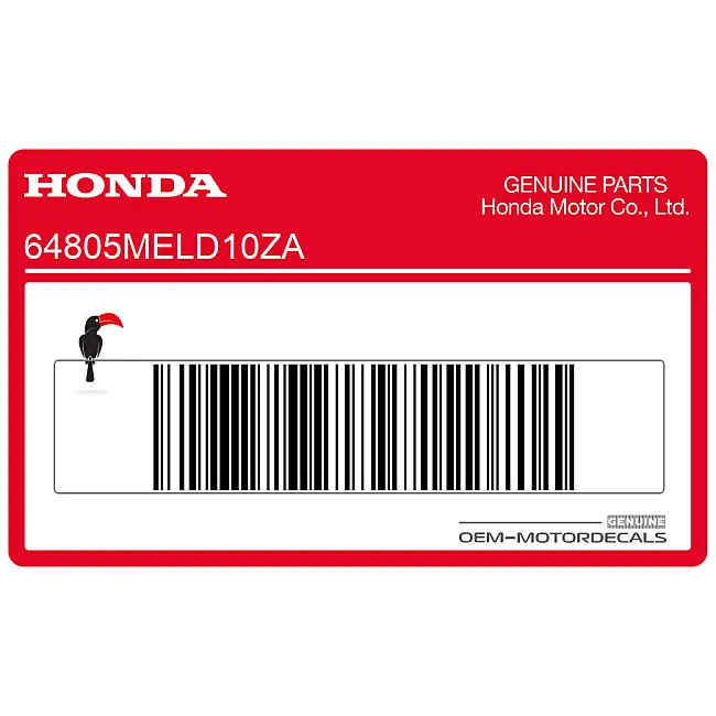 Autocollant de saute-vent Honda CBR1000RR Fireblade OEM authentique d'usine 64805MELD10ZA