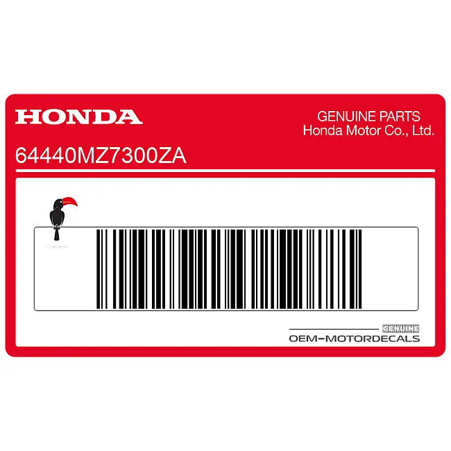 Honda VFR750 Rechter Middenkuip VFR750 Sticker Rechterkant OEM 64440MZ7300ZA