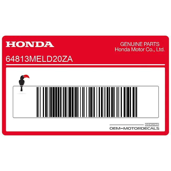 Honda CBR1000RR Fireblade Right Middle Cowl Stripe Right Side OEM 64813MELD20ZA