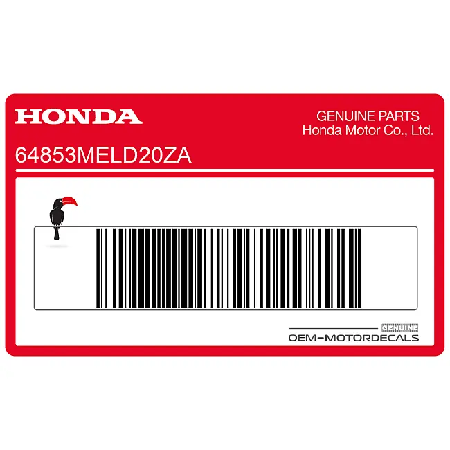 Pegatina Honda CBR1000RR Fireblade Carenado Superior Derecho OEM 64853MELD20ZA