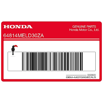 Side cowling decals set, left side