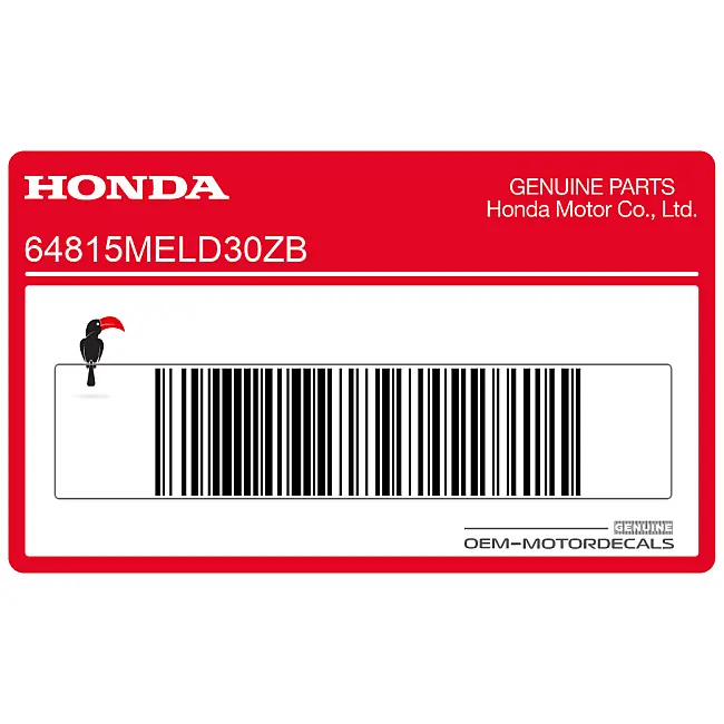 Honda CBR1000RR FIREBLADE Middle Cowl Stripe Right Side OEM 64815MELD30ZB Fairing Graphic