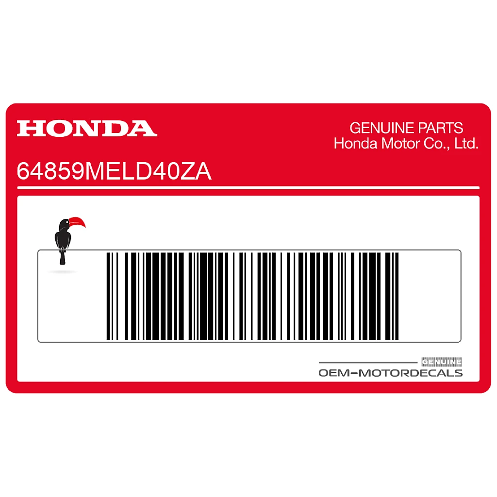 Emblema HRC Honda CBR1000RR FIREBLADE para carenado superior OEM 64859MELD40ZA