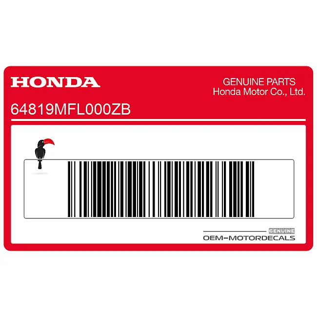 Honda CBR1000RR Fireblade Autocollant Carénage Central Gauche OEM 64819MFL000ZB