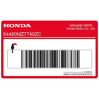 Seitenverkleidung Aufkleber, Linke Seite