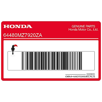 Zijpaneel sticker, linkerkant