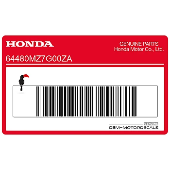 Zijpaneel sticker, linkerkant