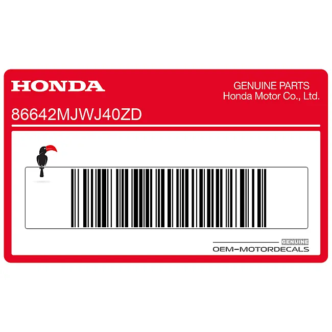 Pegatina Gráfica Original OEM Honda CB500F Carenado Central Lado Izquierdo 86642MJWJ40ZD