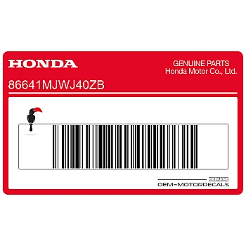 Side cowling decal, right side