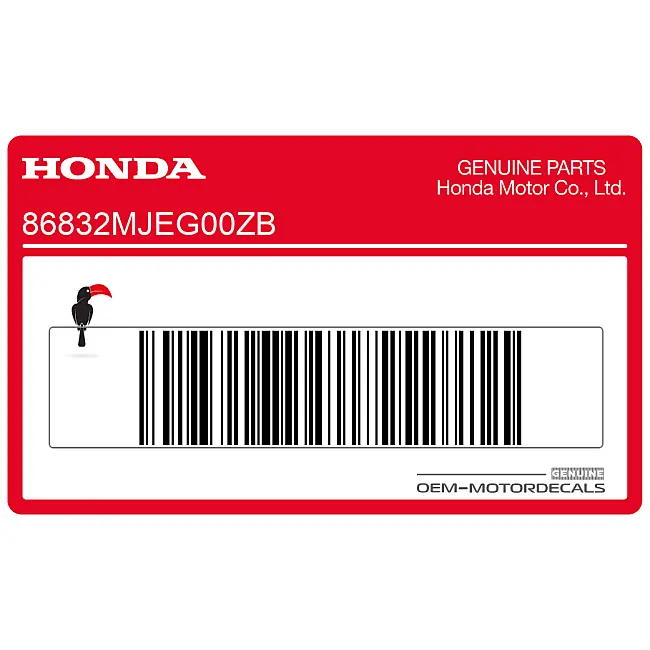 Honda CB650F Adesivo Fiancata Sinistra OEM 86832MJEG00ZB