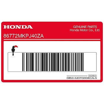 Adesivo posteriore coda carena, lato sinistro