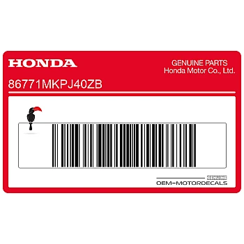 Naklejka na tylną owiewkę / zadupek, prawa strona