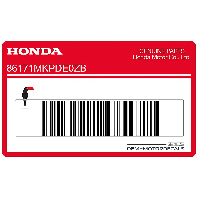 Honda CB500F Kraftstofftank Aufkleber rechte Seite OEM 86171MKPDE0ZB