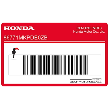 Kontpaneel sticker, rechterkant