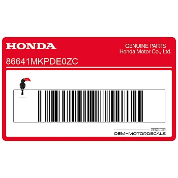 Side cowling decal, right side