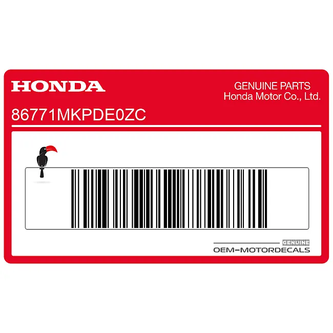 Honda CB500F Autocollant Coque Arrière Côté Droit OEM 86771MKPDE0ZC
