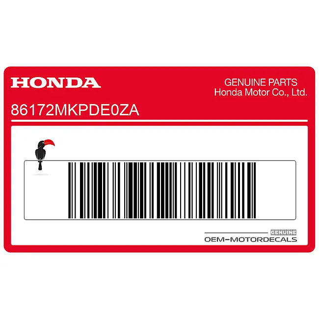Honda CB500F Fuel Tank Stripe Left Side OEM 86172MKPDE0ZA