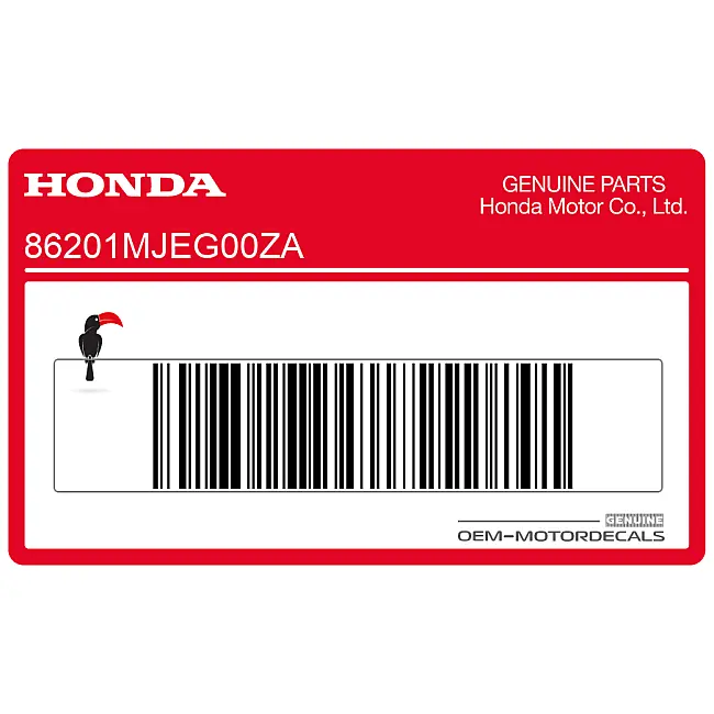 Honda CB650F adesivo serbatoio Honda Wing lato destro OEM 86201MJEG00ZA