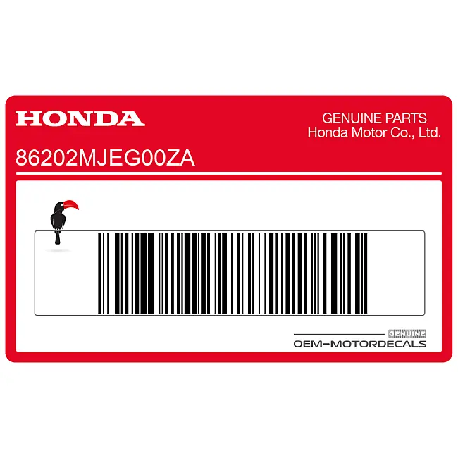 Adesivo logo Honda Wing per serbatoio Honda CB650F, lato sinistro OEM 86202MJEG00ZA