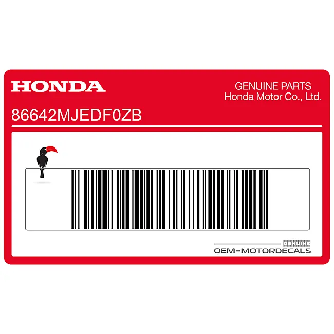 Honda CB650F Adesivo Convogliatore Sinistro Lato Sinistro OEM 86642MJEDF0ZB