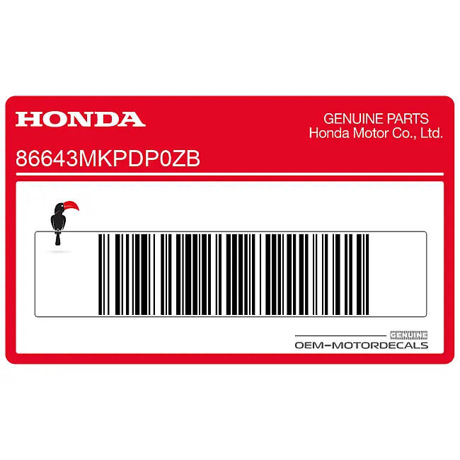 Honda CB500F Right Middle Cowl Stripe Side Decal OEM 86643MKPDP0ZB