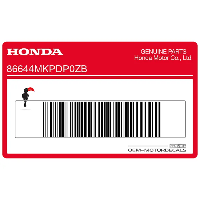 Honda CB500F Middle Cowl Stripe Left Side OEM 86644MKPDP0ZB