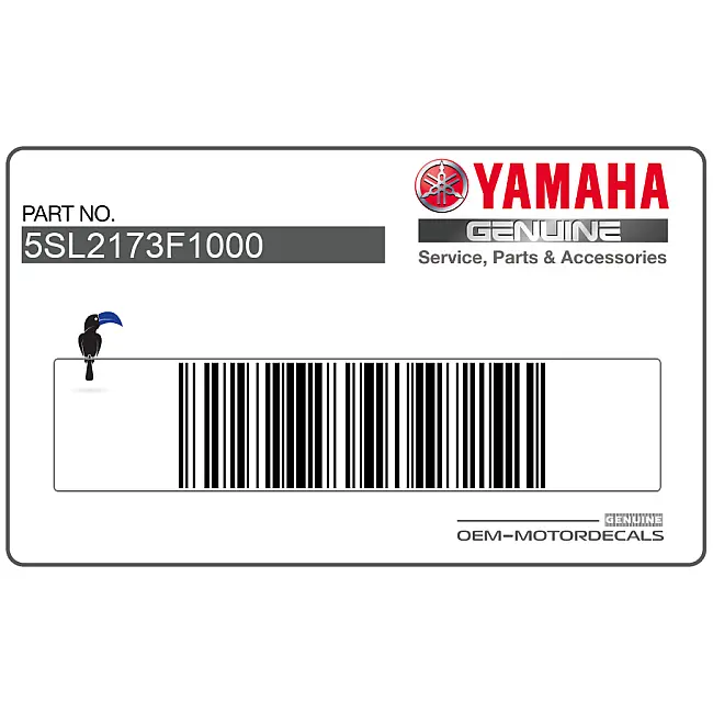 Yamaha YZF-R6 Achterkap Sticker Rechts OEM 5SL-2173F-10-00