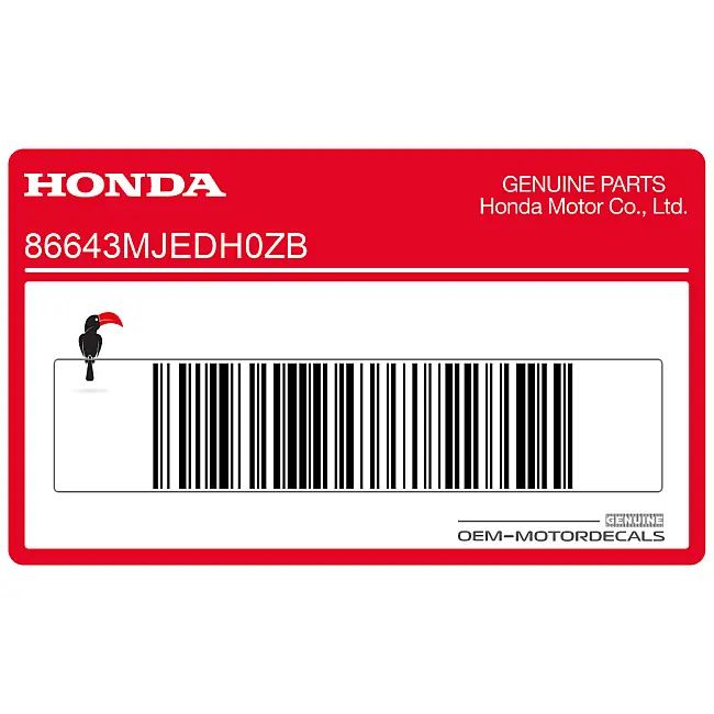 Autocollant graphique d'écope droit Honda CB650F authentique OEM 86643MJEDH0ZB