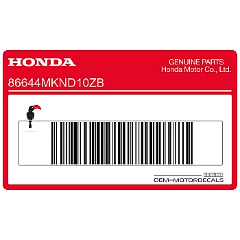 Adesivo pannello laterale, lato sinistro