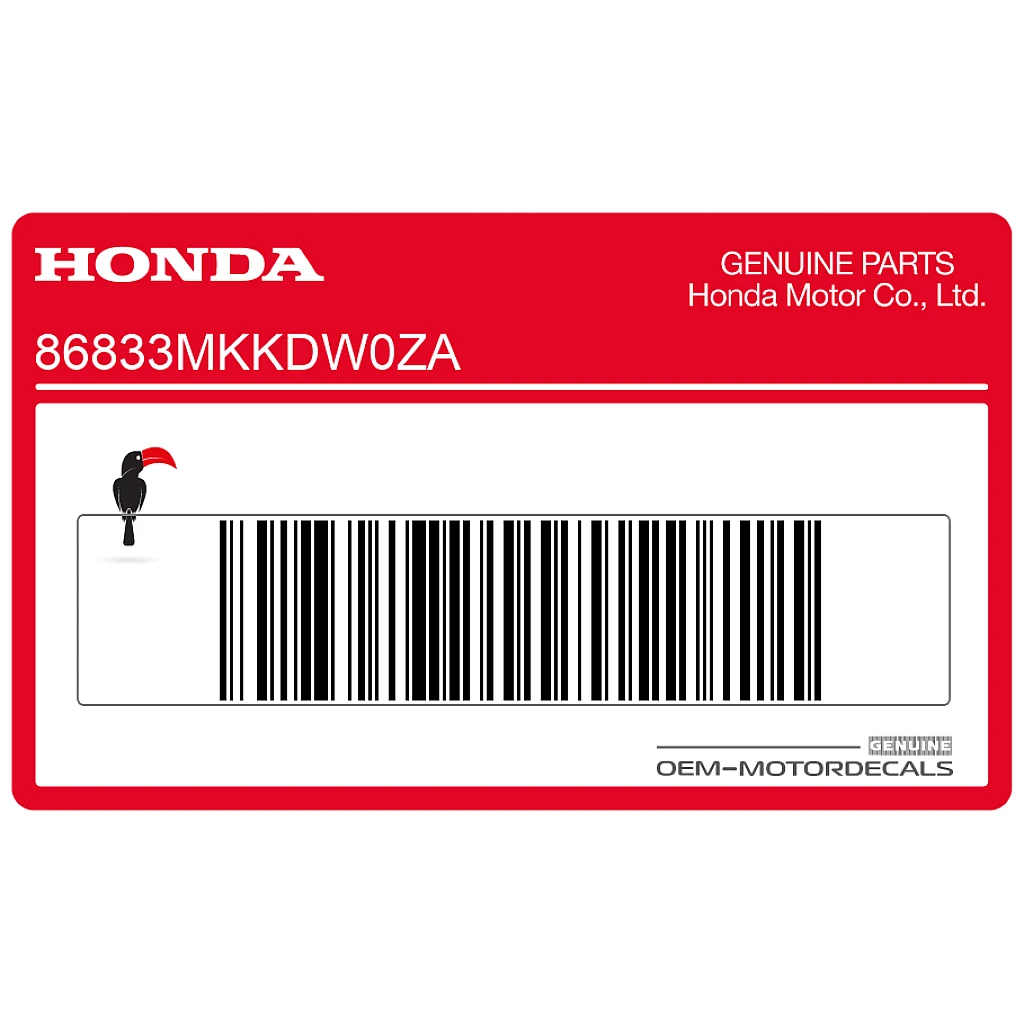 Honda CRF1000 Africa Twin Right Rear Side Lid Graphic Right Side OEM 86833MKKDW0ZA