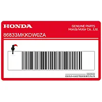 HONDA Autocollant Africa Twin pour flanc arrière droit, côté droit 86833-MKK-DW0ZA