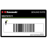 KAWASAKI Autocollant de sabot moteur, côté droit 56076-7611