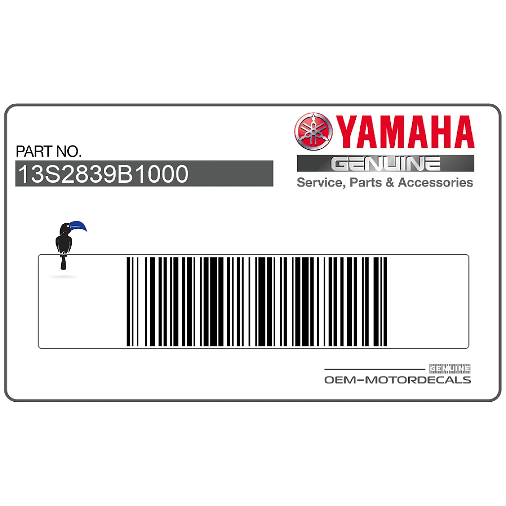 Emblemat 3D Yamaha YZF-R6 na prawą owiewkę boczną OEM 13S-2839B-10-00