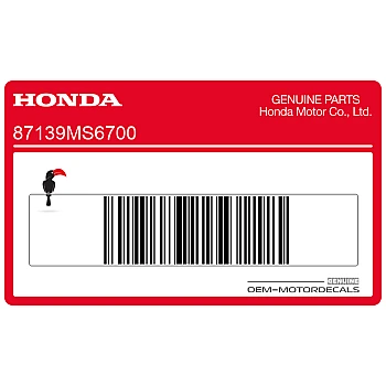 Side cowling decal