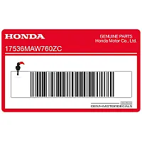 HONDA Emblème Transalp pour réservoir, côté gauche 17536-MAW-760ZC