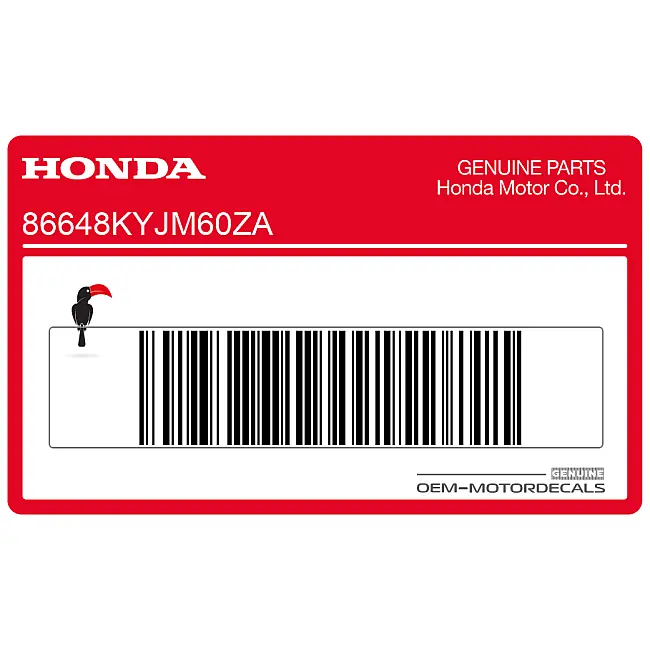 Honda CBR250R Aufkleber mittlere Verkleidung linke Seite OEM 86648KYJM60ZA