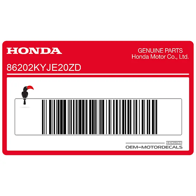 Honda CBR250R Tank Wing Sticker Linkerkant OEM 86202KYJE20ZD