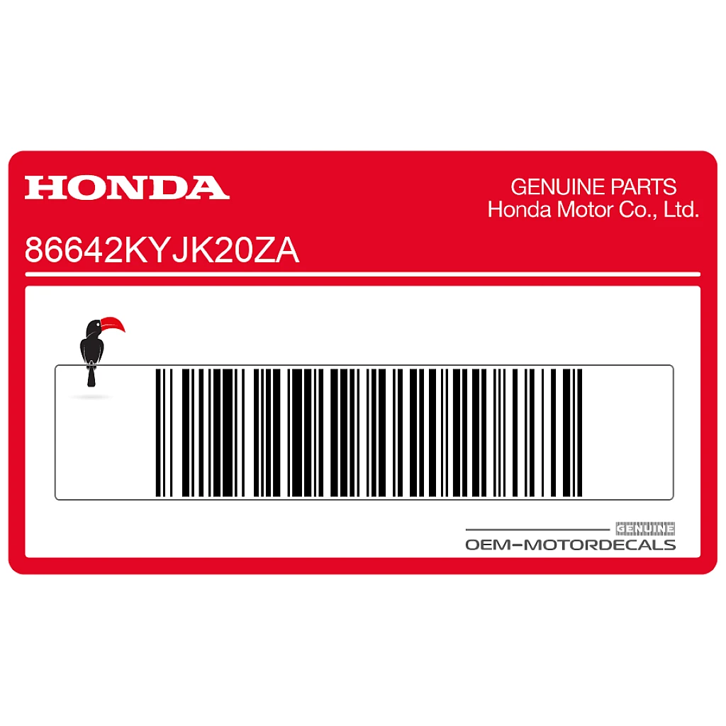 Honda CBR250R Middenkuip Sticker Rechterkant OEM 86642KYJK20ZA