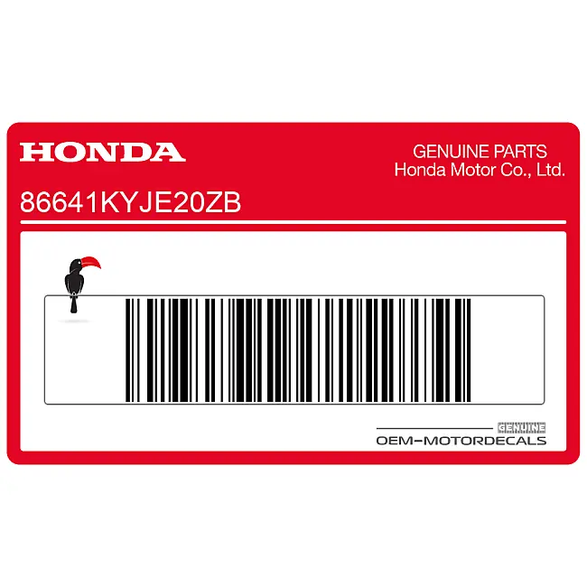 Honda CBR250R Mittlere Verkleidung CBR Aufkleber Rechte Seite OEM 86641KYJE20ZB