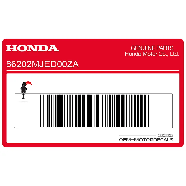 Honda CBR650F Fuel Tank Honda Wing Logo Graphic Decal Left Side OEM 86202MJED00ZA